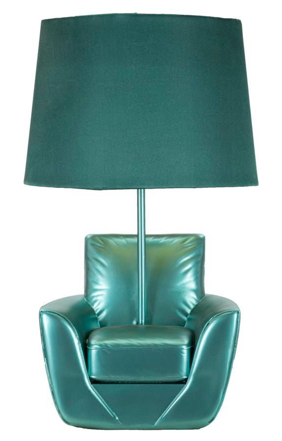 LAMPADA DA COMODINO MIDCENTURY TURCHESE CM Ø 26X43