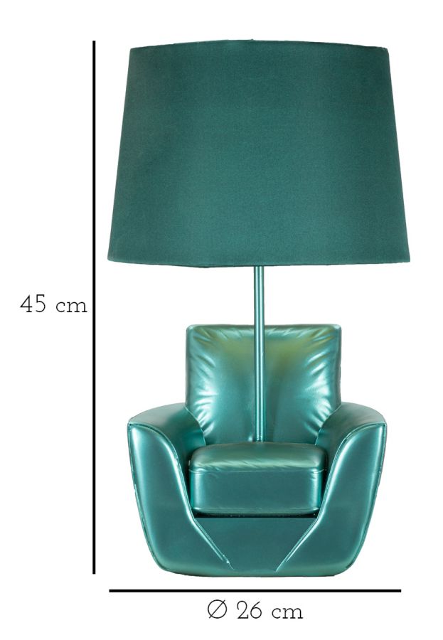 LAMPADA DA COMODINO MIDCENTURY TURCHESE - FERRETTI