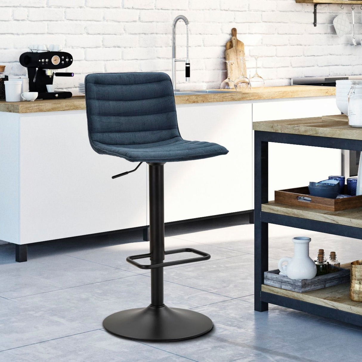 SGABELLO BAR HIGH NAVY - FERRETTI