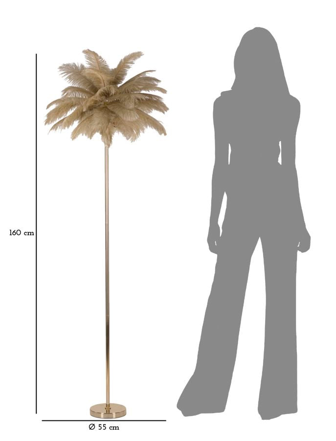 LAMPADA DA TERRA PALM CAMMELLO - FERRETTI