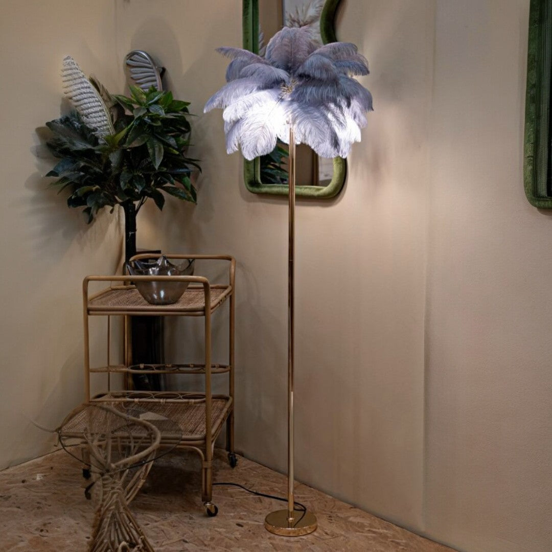 LAMPADA DA TERRA PALM GRIGIA - FERRETTI