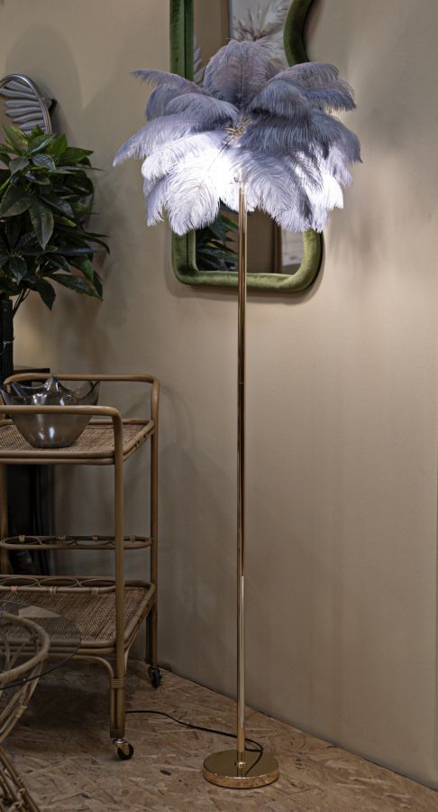 LAMPADA DA TERRA PALM GRIGIA - FERRETTI