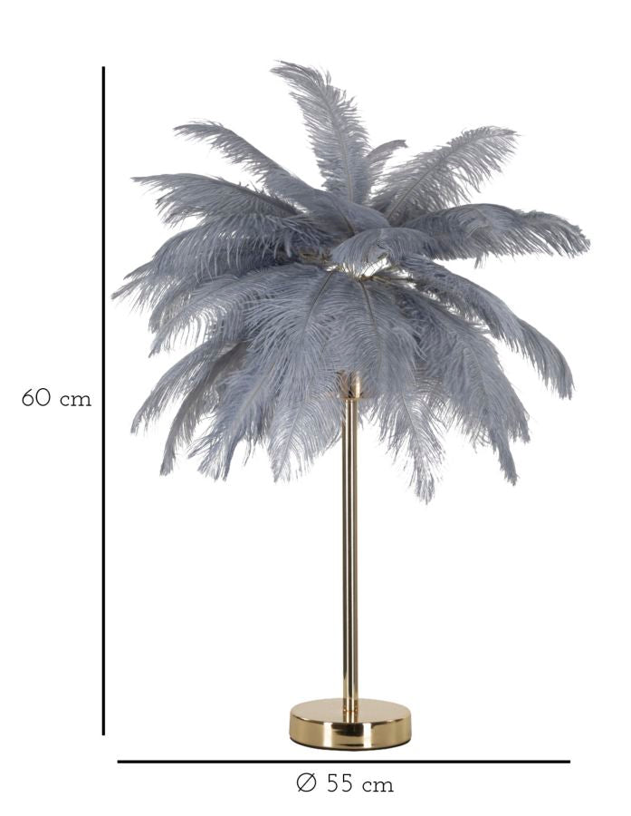 LAMPADA DA TAVOLO PALM GRIGIA - FERRETTI