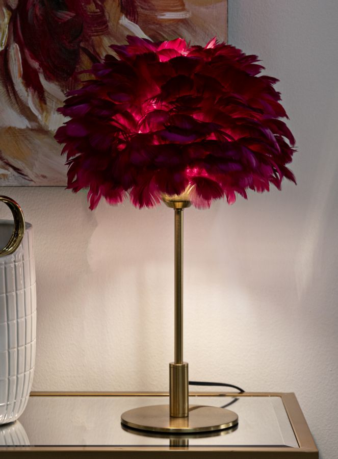 LAMPADA DA TAVOLO BALL FEATHER BORDEAUX - FERRETTI