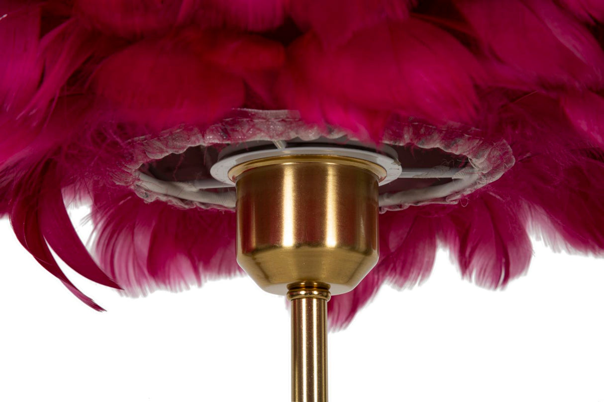LAMPADA DA TAVOLO BALL FEATHER BORDEAUX - FERRETTI
