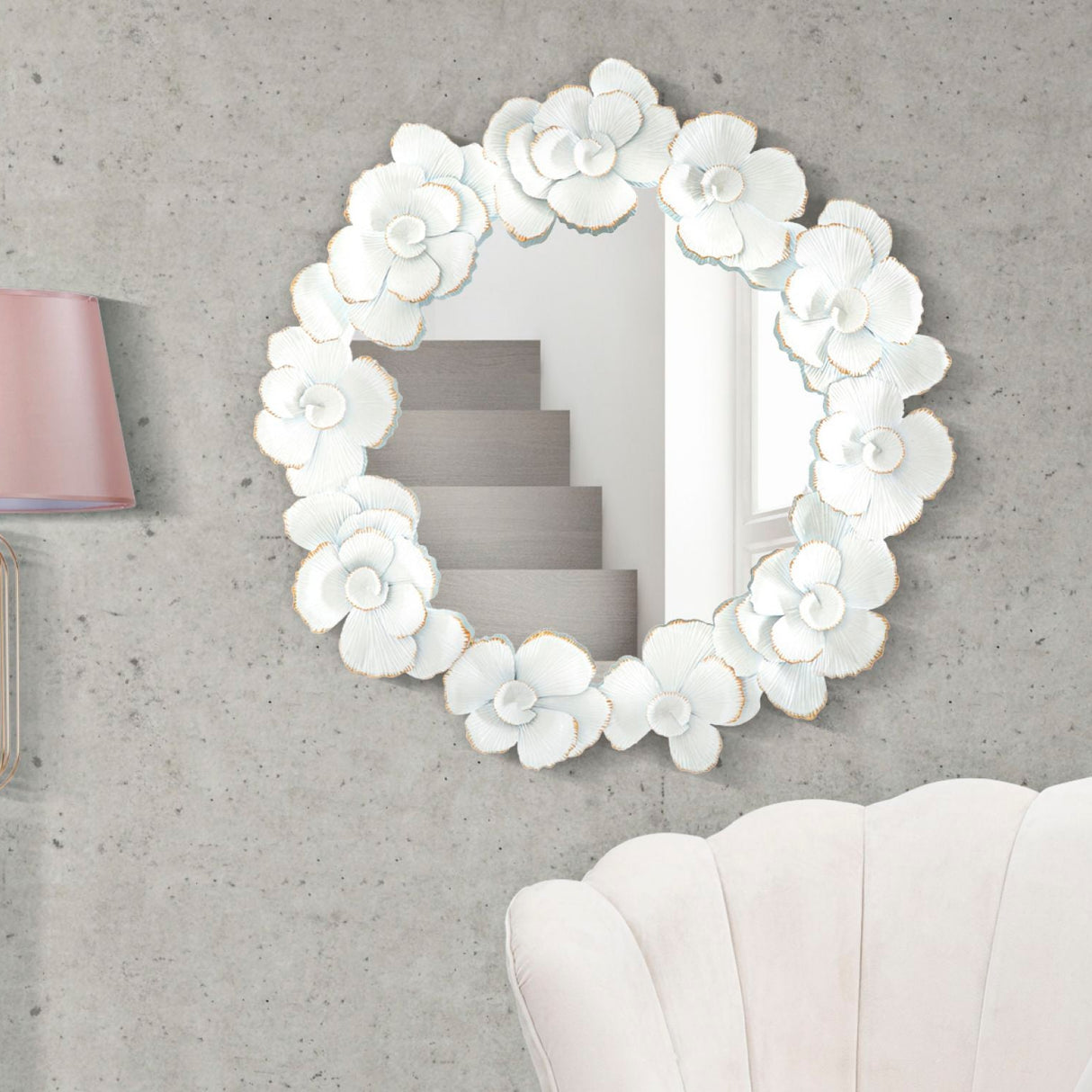 SPECCHIO WHITE FLOWER - FERRETTI