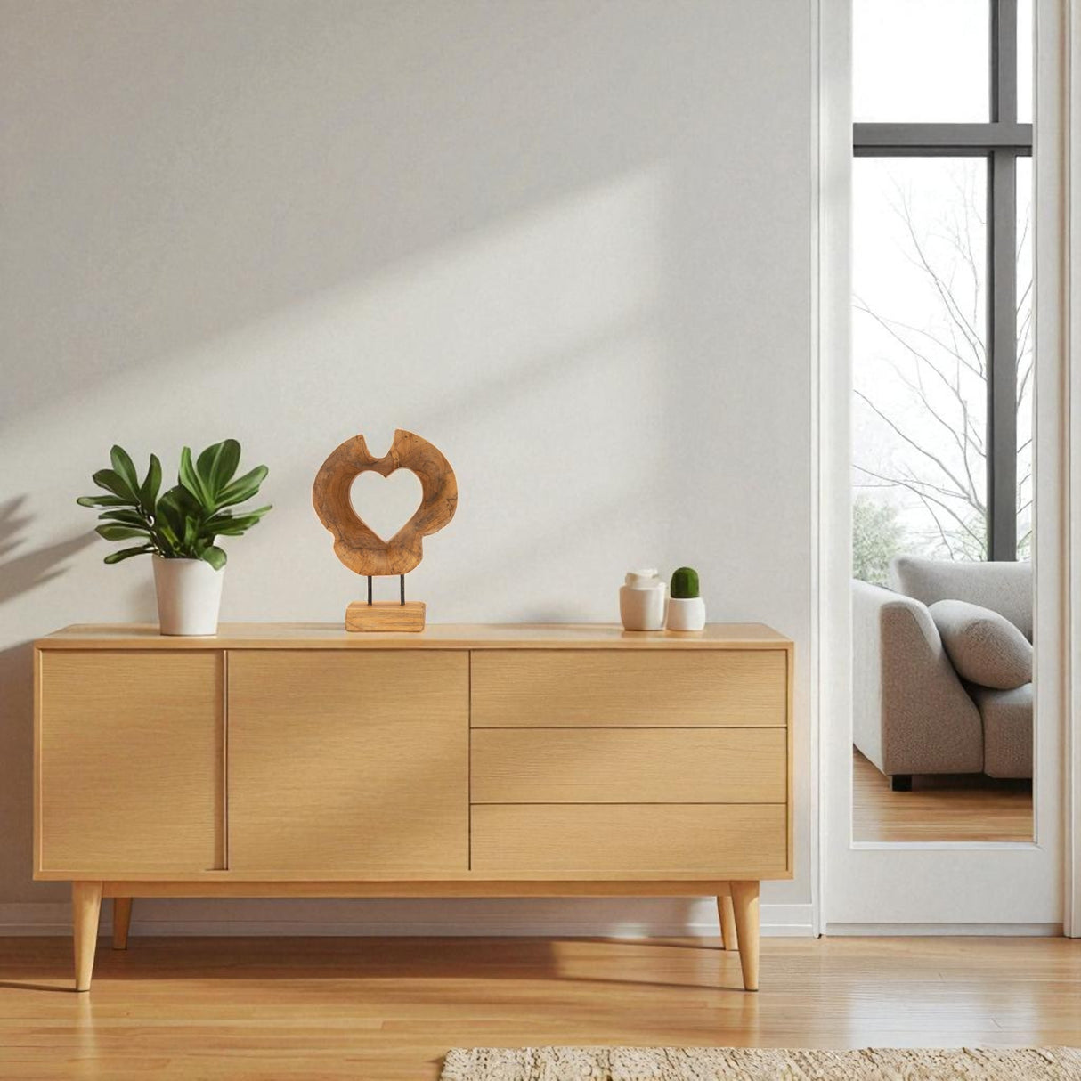 SCULTURA HASI CM 28X10X38 IN TEAK RICICLATO (PEZZI UNICI - NON RIP. IN SERIE) - FERRETTI