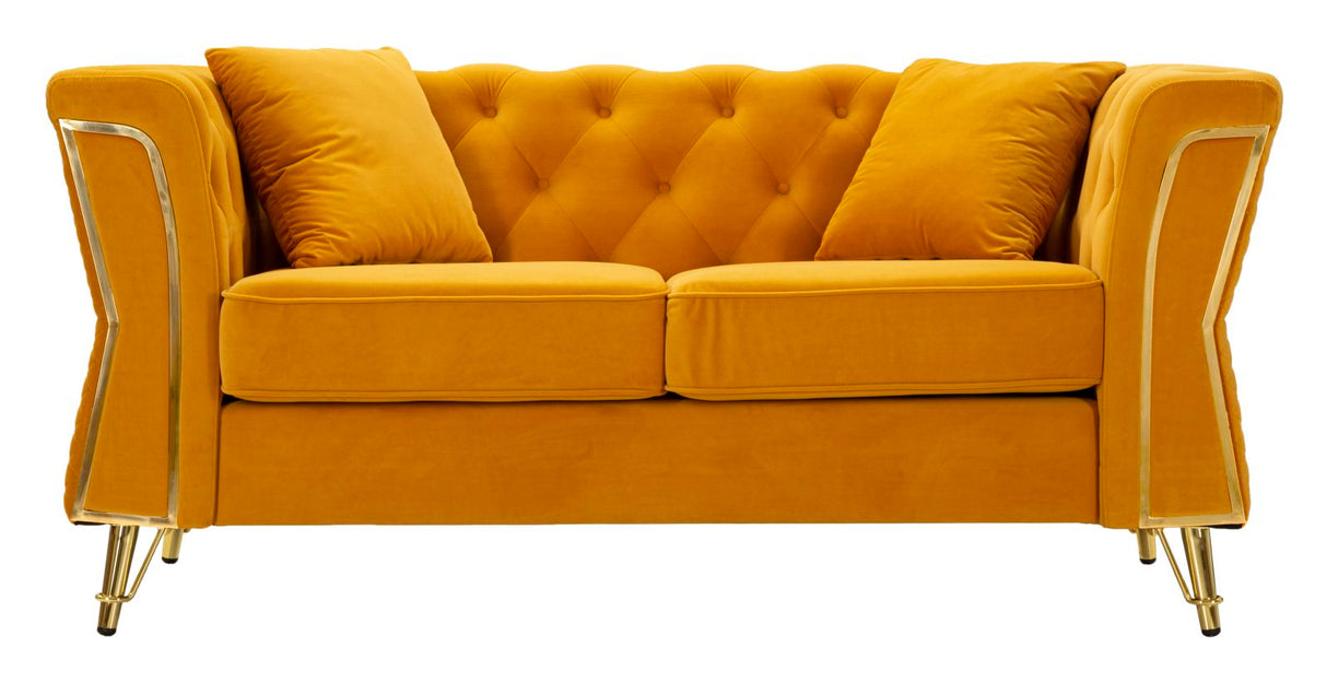 DIVANO EMY SENAPE C/CUSCINI - FERRETTI