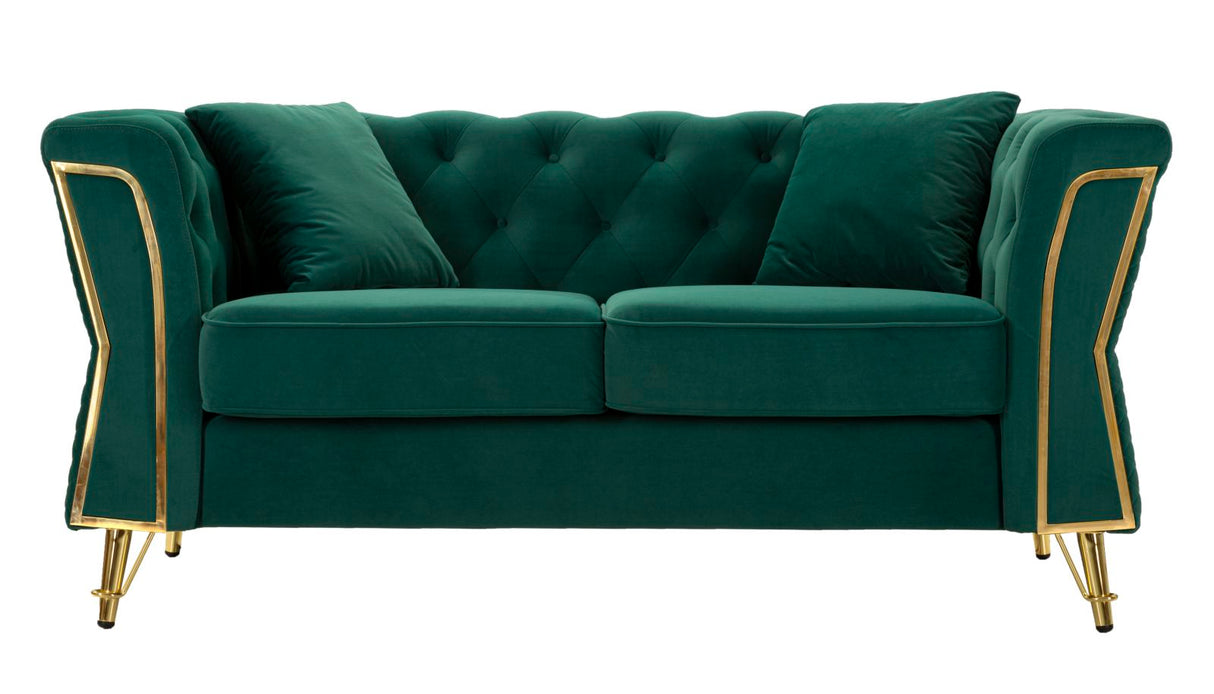 DIVANO EMY VERDE C/CUSCINI - FERRETTI