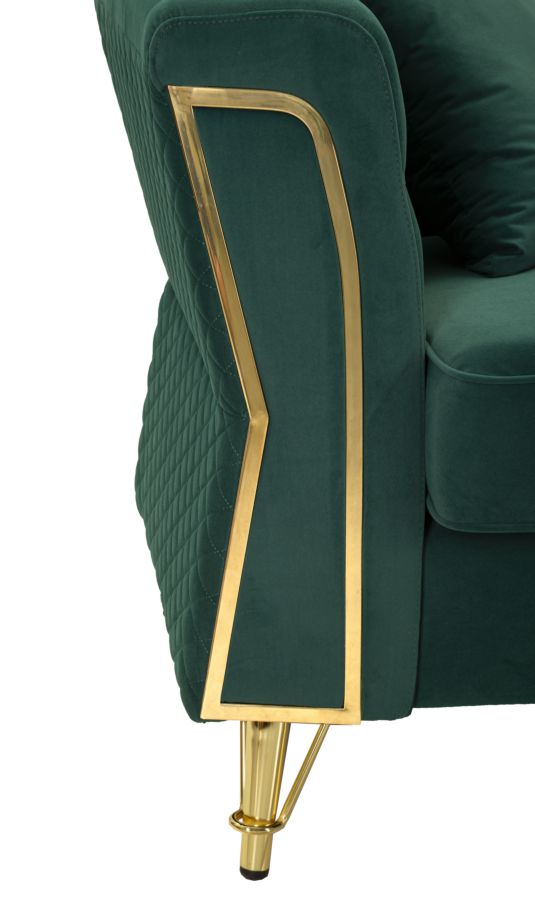 DIVANO EMY VERDE C/CUSCINI - FERRETTI