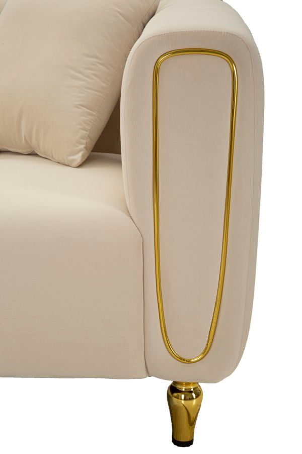 DIVANO ALMA CREMA C/CUSCINI - FERRETTI