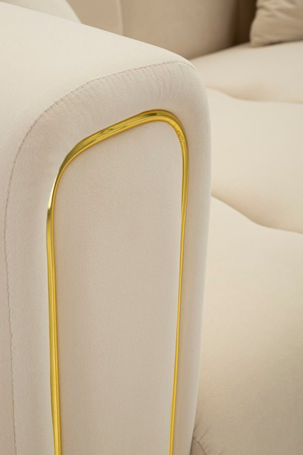 DIVANO ALMA CREMA C/CUSCINI - FERRETTI