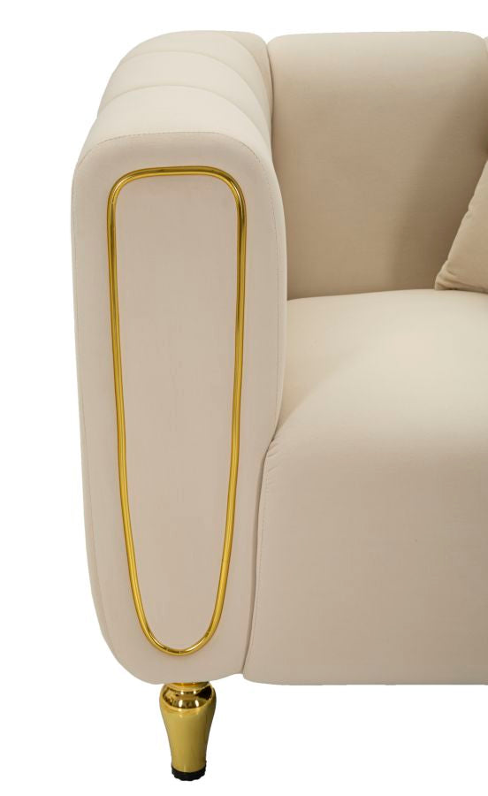 POLTRONA ALMA CREMA C/CUSCINO - FERRETTI
