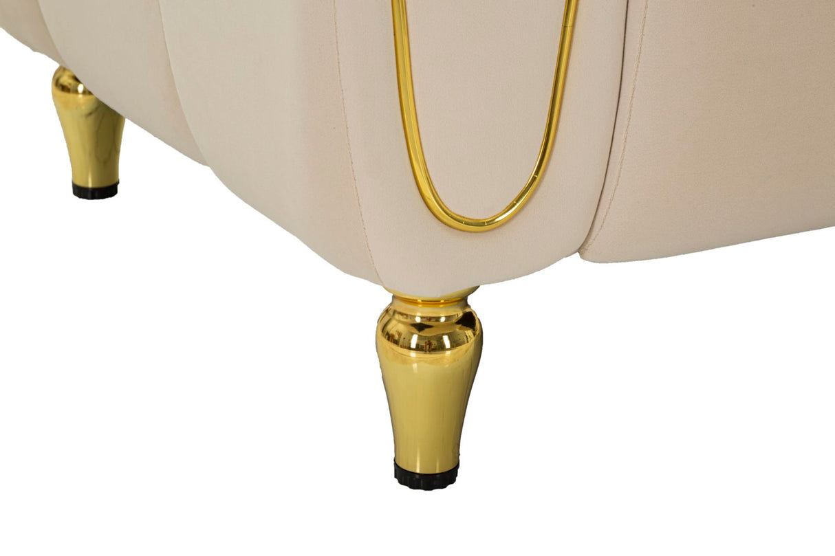 POLTRONA ALMA CREMA C/CUSCINO - FERRETTI