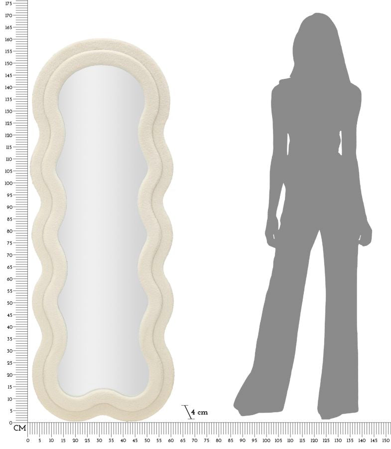 SPECCHIO DA MURO TEDDY CREMA - FERRETTI