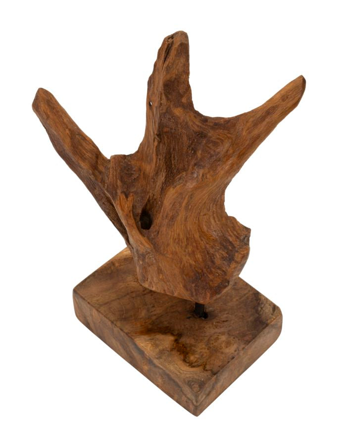 SCULTURA AKAR CM 20X11X34 IN TEAK RIC, MIN 2 (PEZZI UNICI - NON RIP. IN SERIE) - FERRETTI