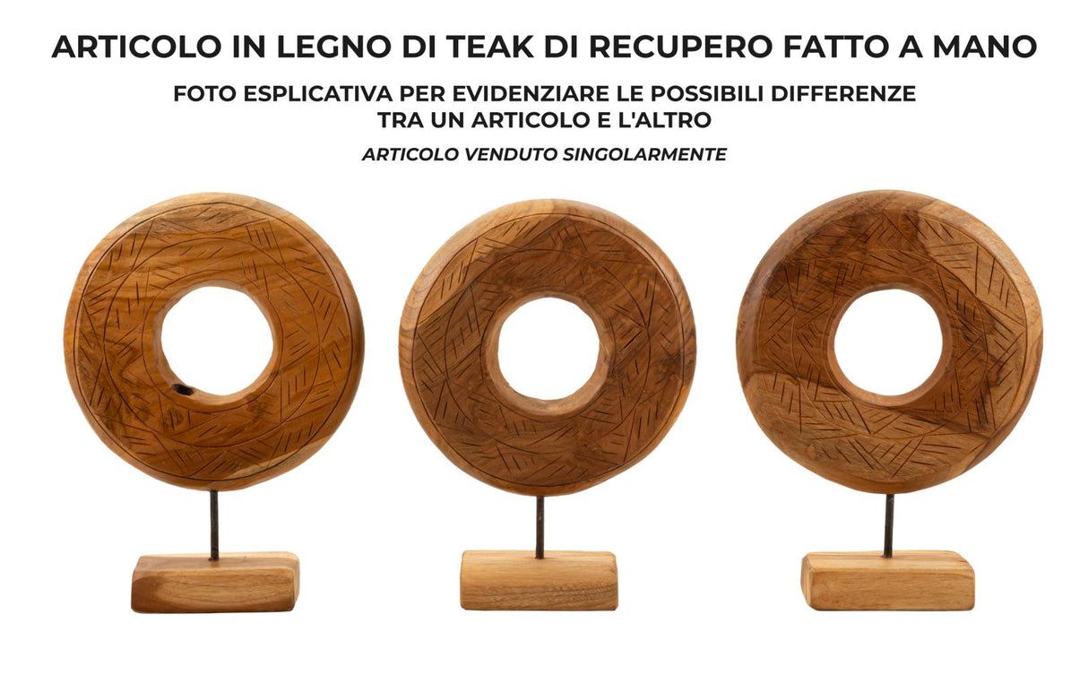 SCULTURA DORAT CM 28X10X38 IN TEAK RICICLATO (PEZZI UNICI - NON RIP. IN SERIE) - FERRETTI