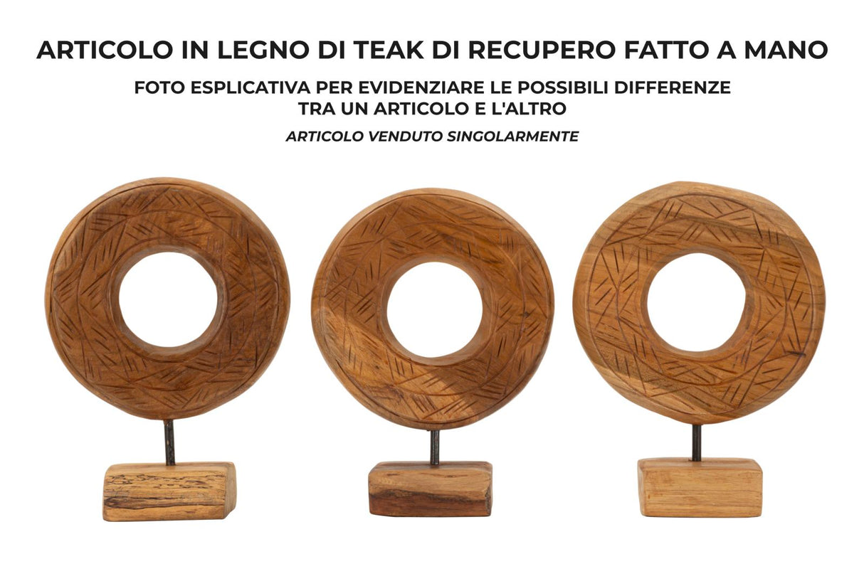 SCULTURA DORAT CM 20X10X28 IN TEAK RIC. (PEZZI UNICI - NON RIP. IN SERIE) - FERRETTI