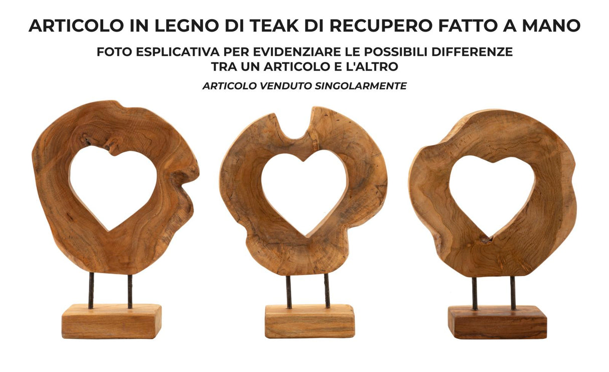 SCULTURA HASI CM 28X10X38 IN TEAK RICICLATO (PEZZI UNICI - NON RIP. IN SERIE) - FERRETTI