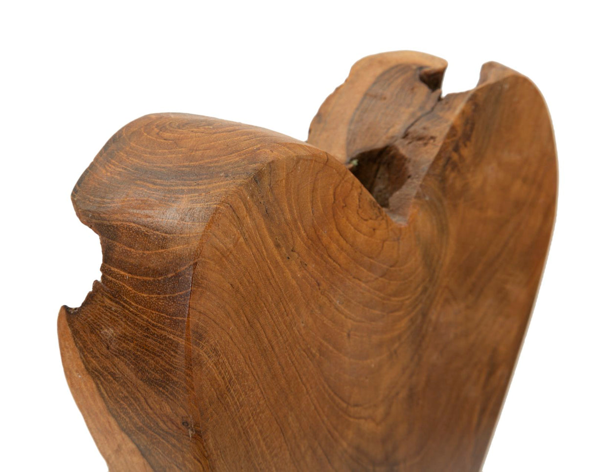 SCULTURA CUORE CM 15X10X35 IN TEAK RIC. (PEZZI UNICI - NON RIP. IN SERIE) - FERRETTI