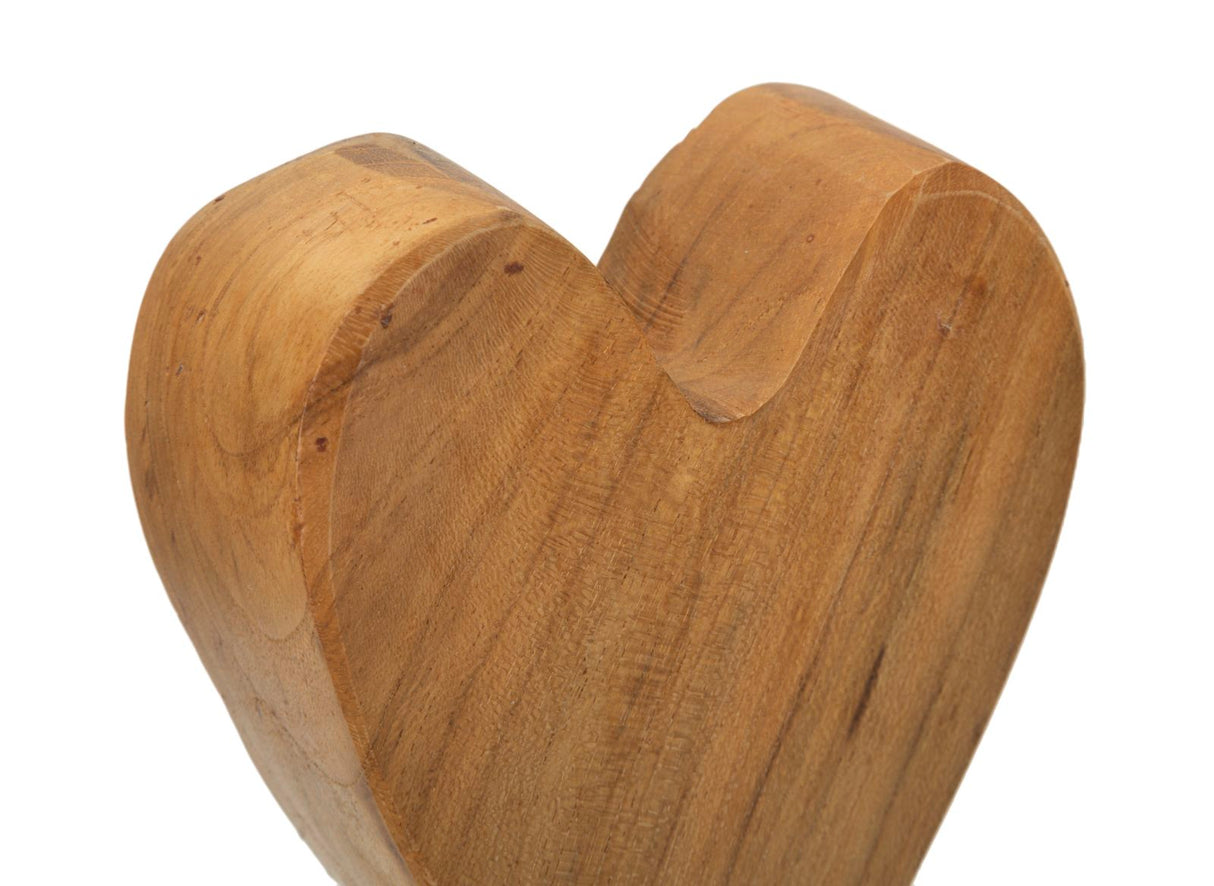 SCULTURA CUORE CM 10X10X25 IN TEAK RIC. (PEZZI UNICI - NON RIP. IN SERIE) - FERRETTI