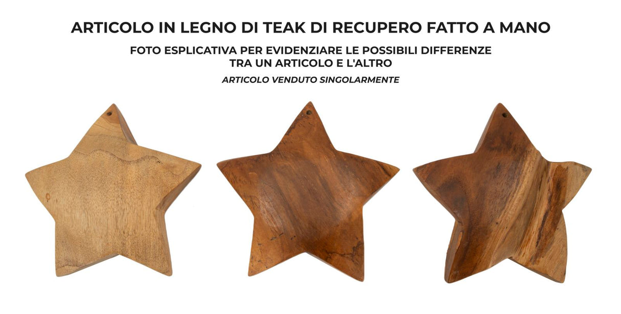 DECORAZIONE BINTANG DA APP.IN TEAK RIC. (PEZZI UNICI-NON RIP. IN SERIE) - FERRETTI