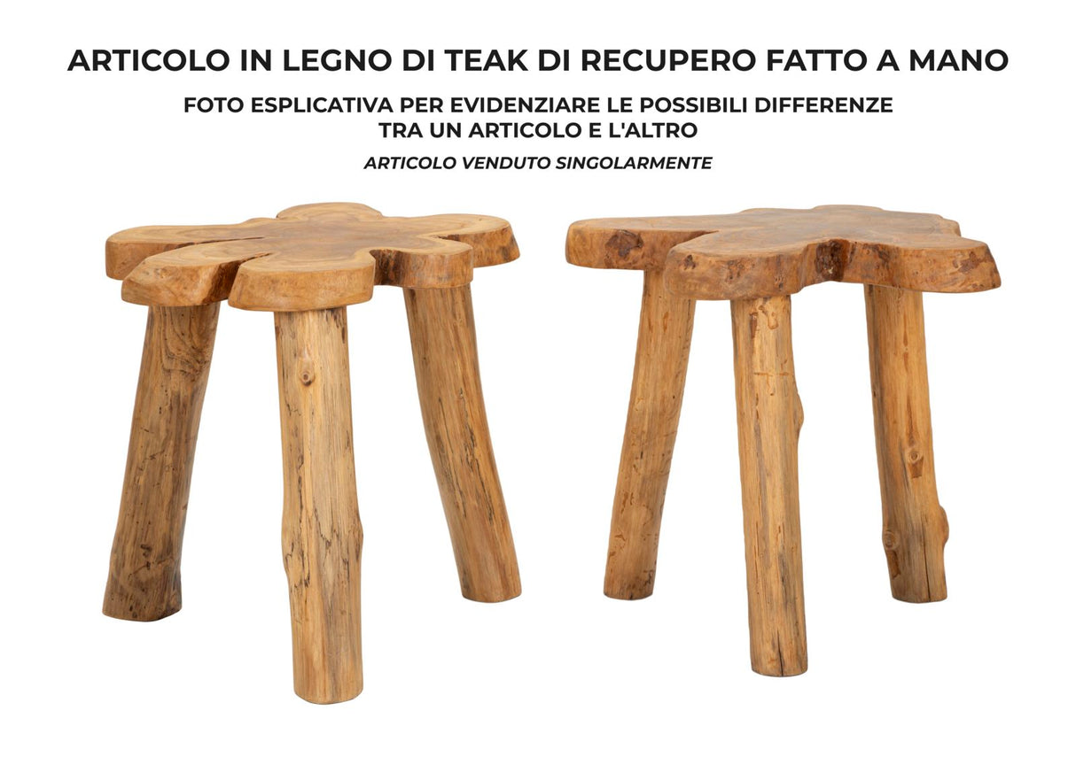 TAVOLINETTO BINTANG IN TEAK RIC. (PEZZI UNICI - NON RIP. IN SERIE) - FERRETTI