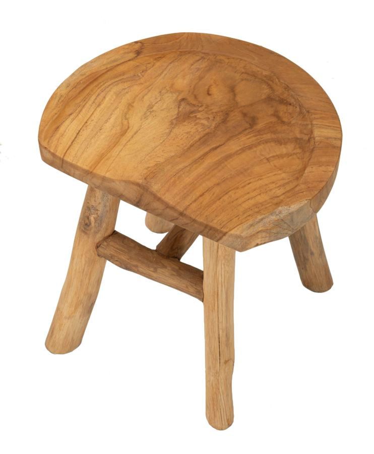 SGABELLO SEL IN TEAK RICICLATO (PEZZI UNICI - NON RIP. IN SERIE) - FERRETTI