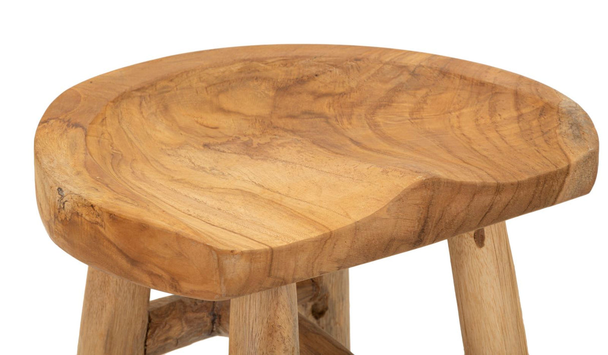 SGABELLO SEL IN TEAK RICICLATO (PEZZI UNICI - NON RIP. IN SERIE) - FERRETTI