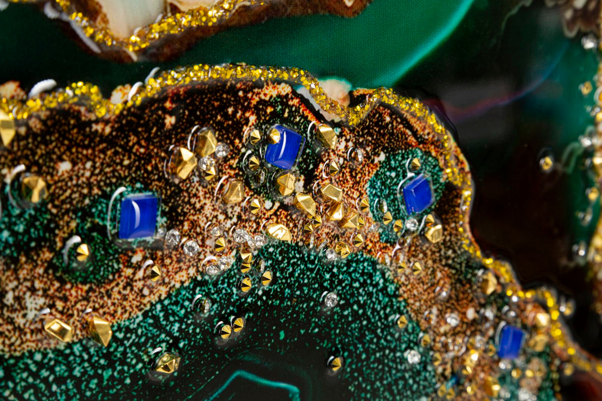 DIPINTO SU TELA LACCATO SMERALDY -A- C/CORNICE - FERRETTI