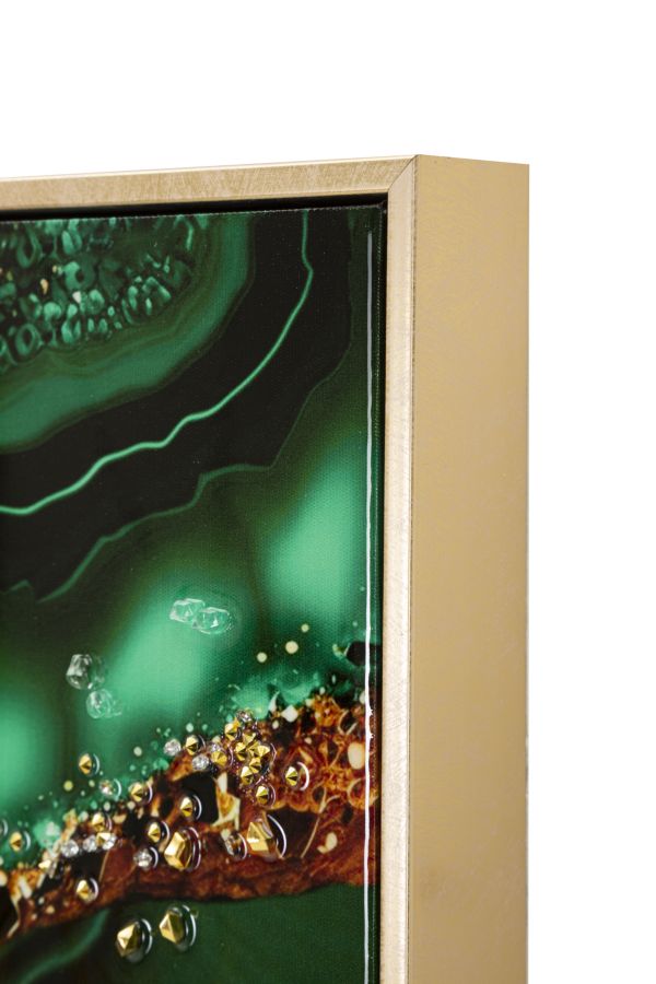 DIPINTO SU TELA LACCATO SMERALDY -A- C/CORNICE - FERRETTI