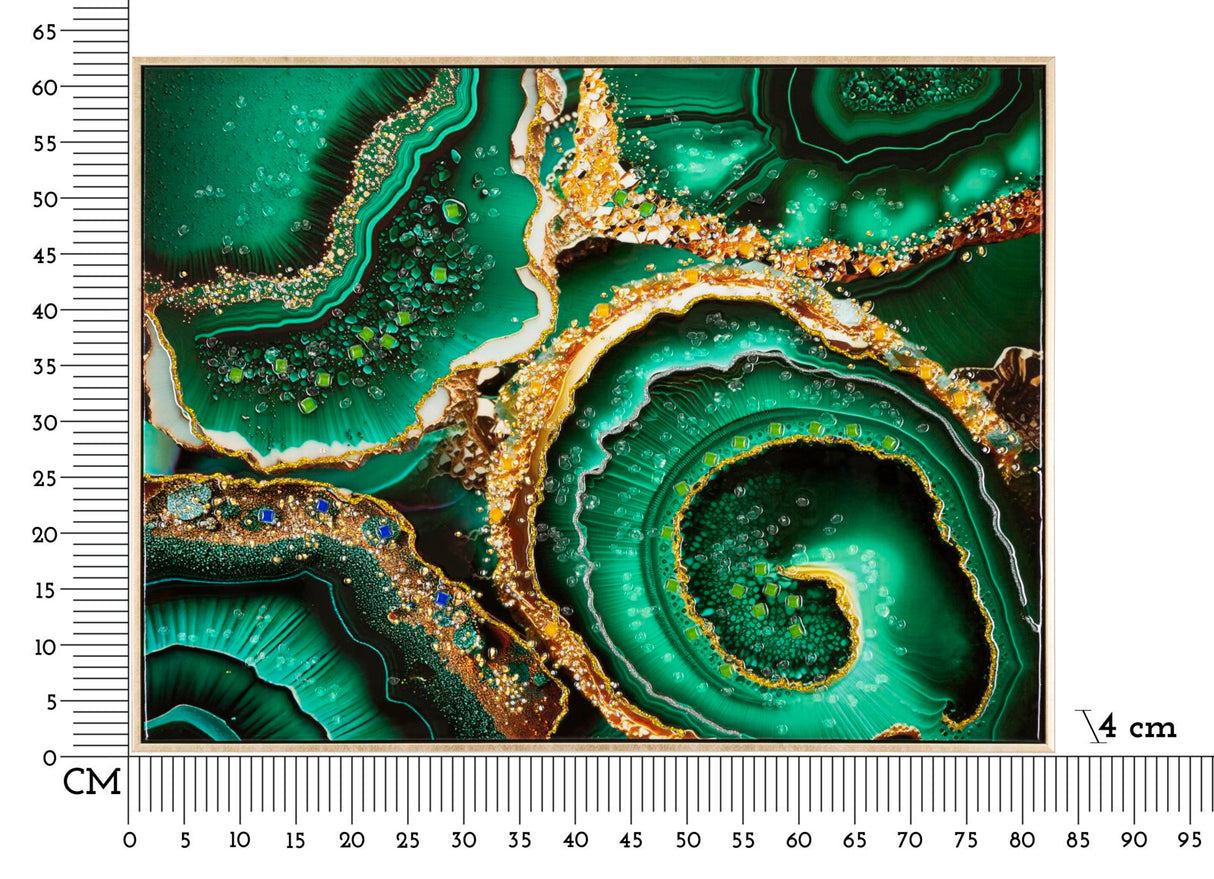 DIPINTO SU TELA LACCATO SMERALDY -A- C/CORNICE - FERRETTI