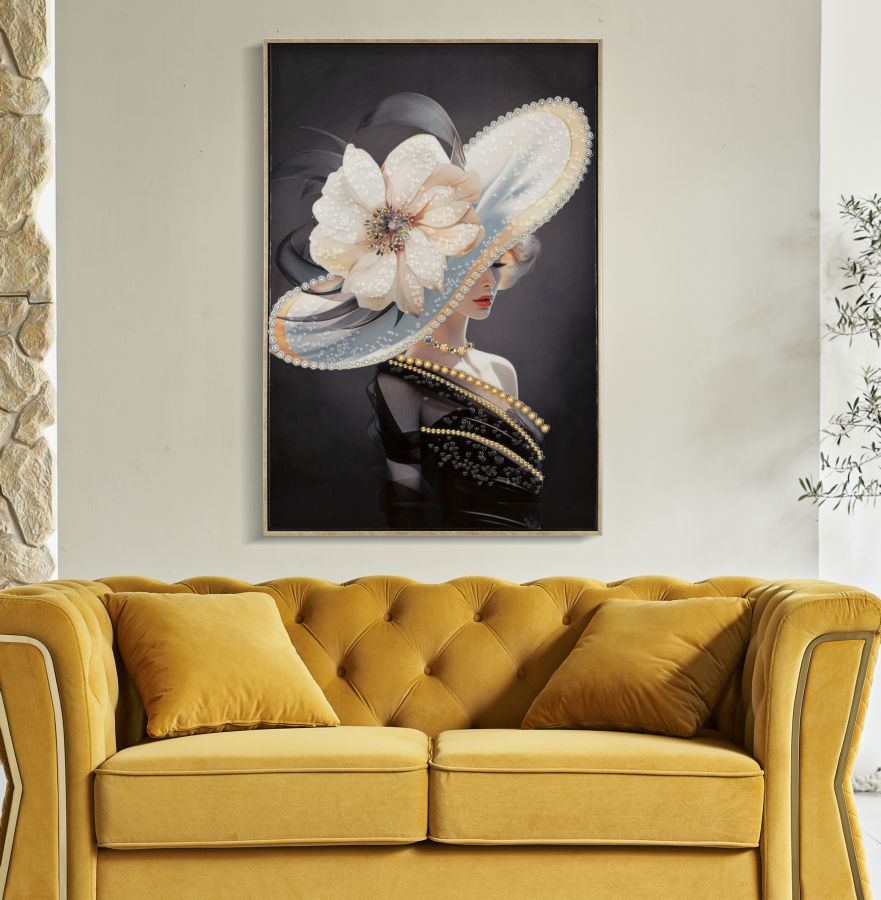 DIPINTO SU TELA LACCATO WIEN HAT -A- C/CORNICE - FERRETTI