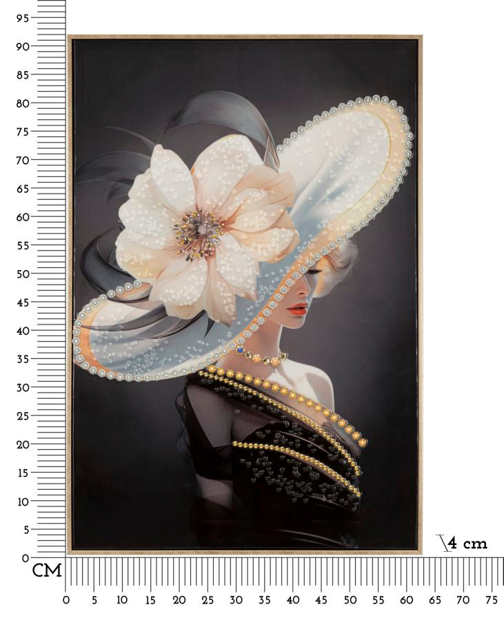 DIPINTO SU TELA LACCATO WIEN HAT -A- C/CORNICE - FERRETTI