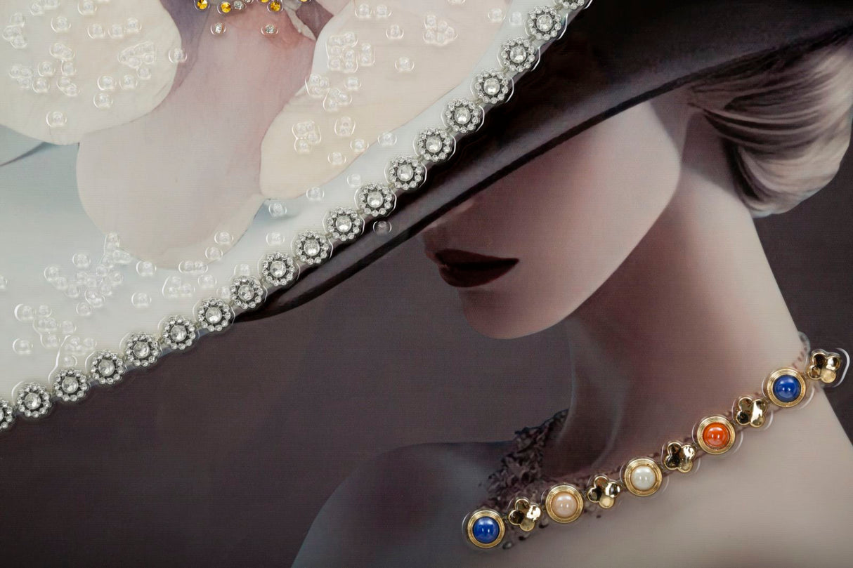 DIPINTO SU TELA LACCATO WIEN HAT -B- C/CORNICE - FERRETTI