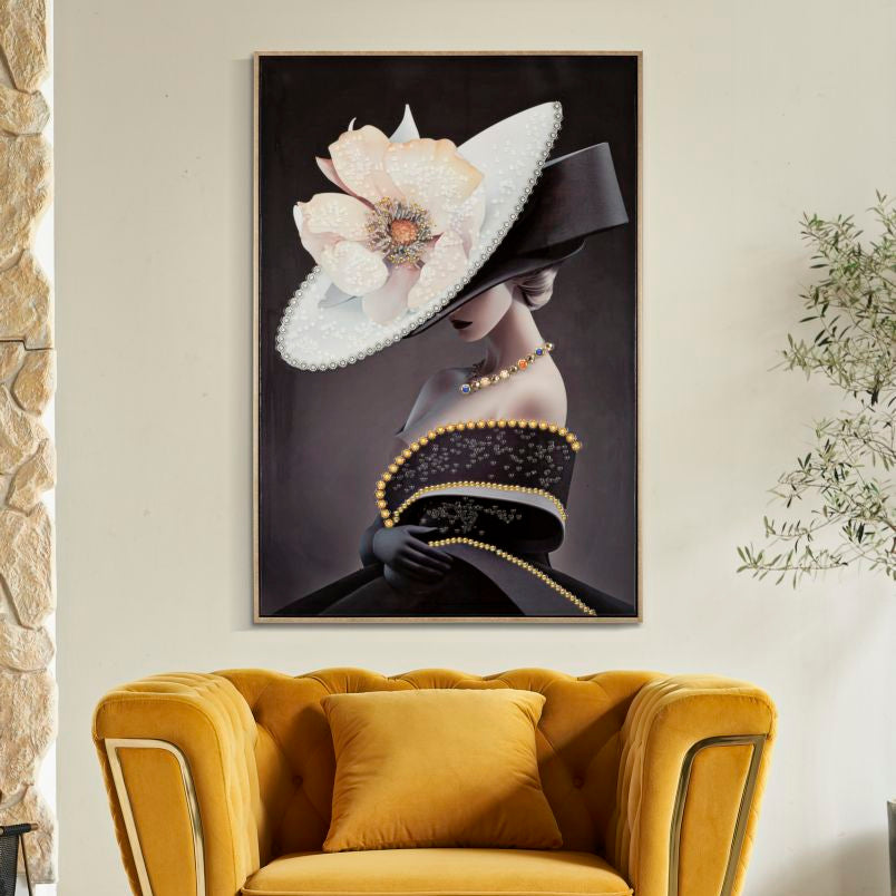 DIPINTO SU TELA LACCATO WIEN HAT -B- C/CORNICE - FERRETTI