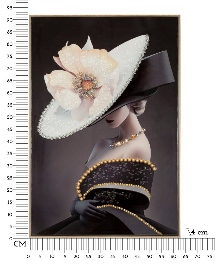 DIPINTO SU TELA LACCATO WIEN HAT -B- C/CORNICE - FERRETTI