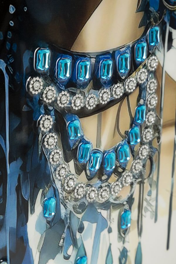 DIPINTO SU TELA LACCATO ALTEA -A- C/CORNICE - FERRETTI