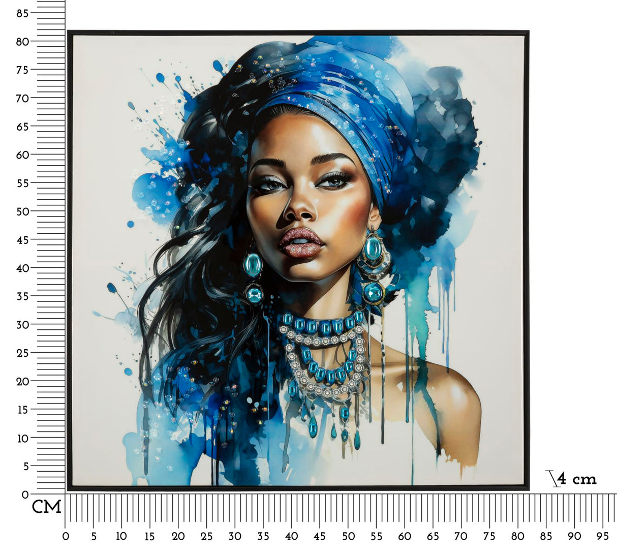 DIPINTO SU TELA LACCATO ALTEA -A- C/CORNICE - FERRETTI