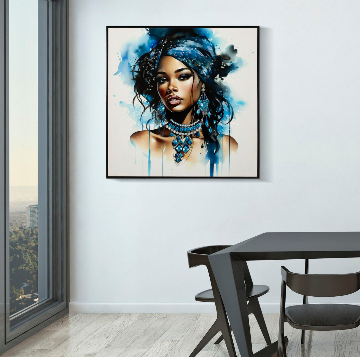 DIPINTO SU TELA LACCATO ALTEA -B- C/CORNICE X - FERRETTI