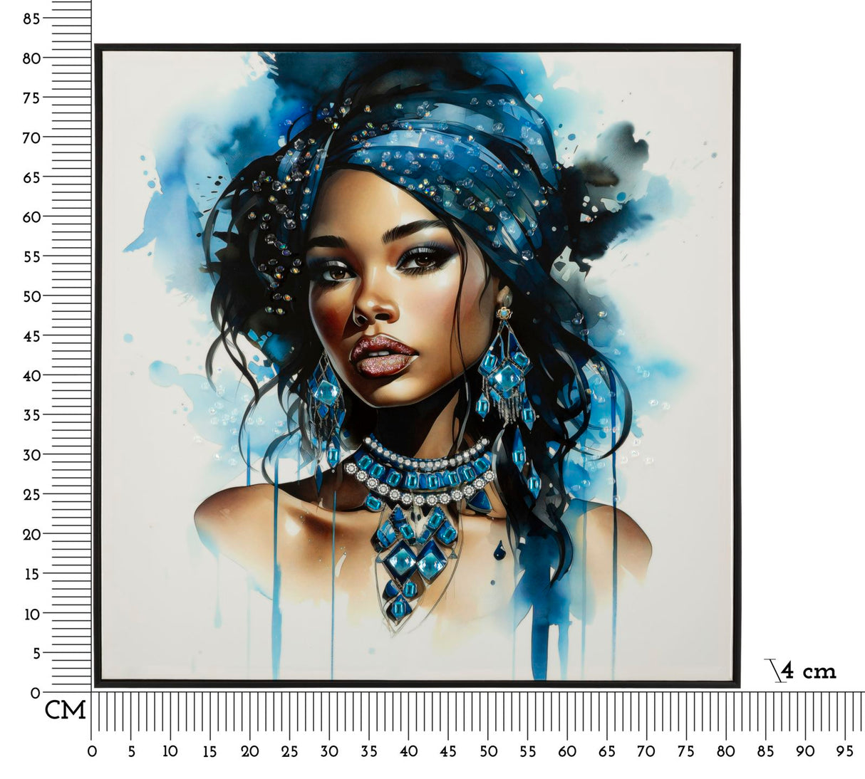 DIPINTO SU TELA LACCATO ALTEA -B- C/CORNICE X - FERRETTI