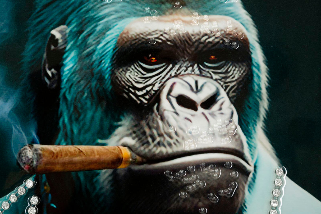 DIPINTO SU TELA LACCATO KONGY -A- C/CORNICE - FERRETTI