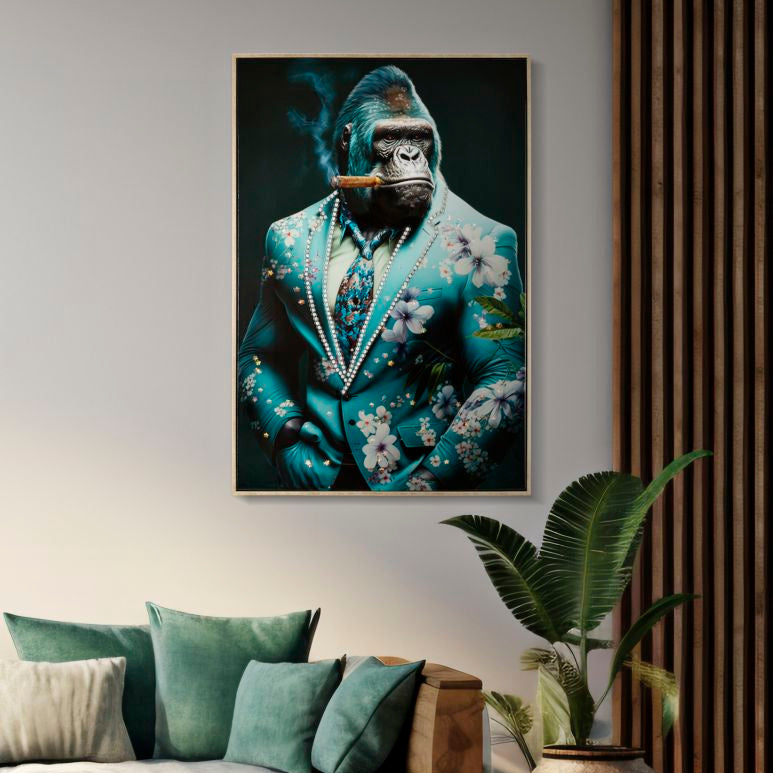 DIPINTO SU TELA LACCATO KONGY -A- C/CORNICE - FERRETTI