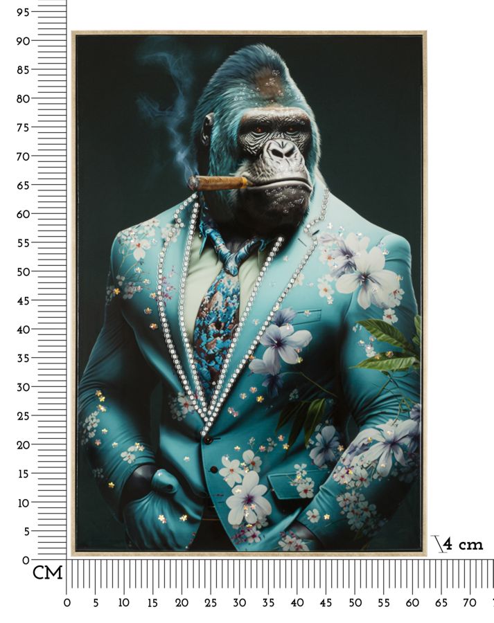 DIPINTO SU TELA LACCATO KONGY -A- C/CORNICE - FERRETTI