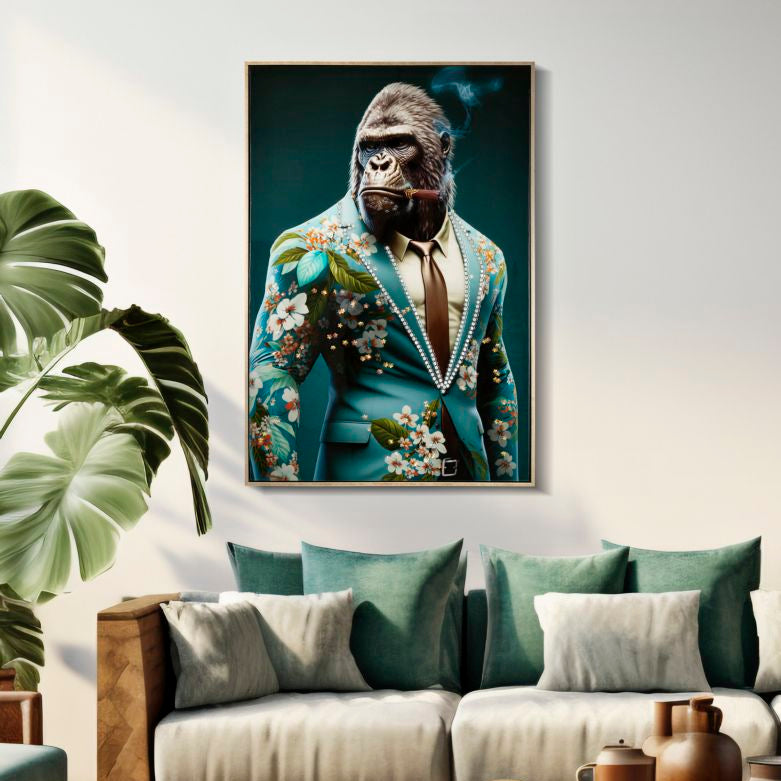 DIPINTO SU TELA LACCATO KONGY -B- C/CORNICE - FERRETTI