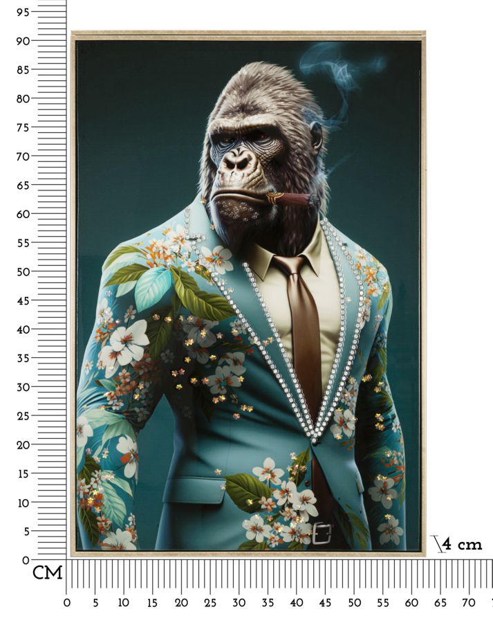 DIPINTO SU TELA LACCATO KONGY -B- C/CORNICE - FERRETTI