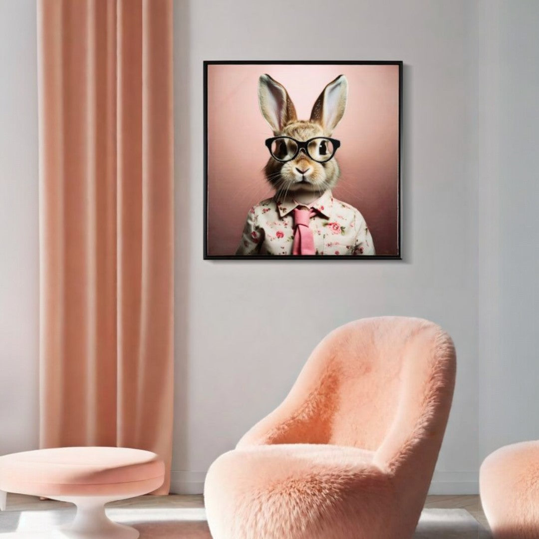 DIPINTO SU TELA LACCATO BUNNY C/CORNICE - FERRETTI