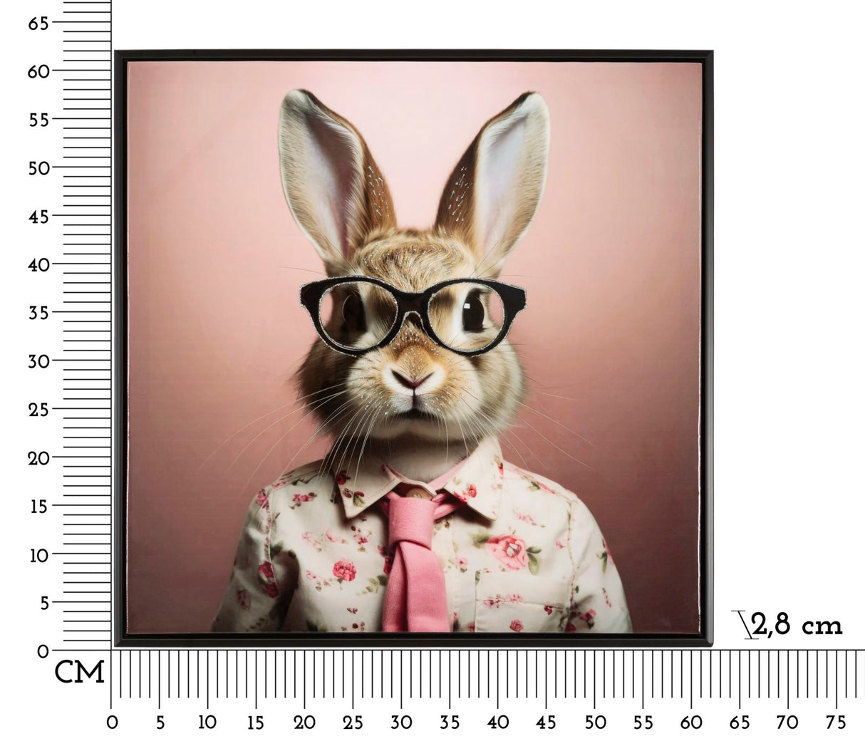 DIPINTO SU TELA LACCATO BUNNY C/CORNICE - FERRETTI