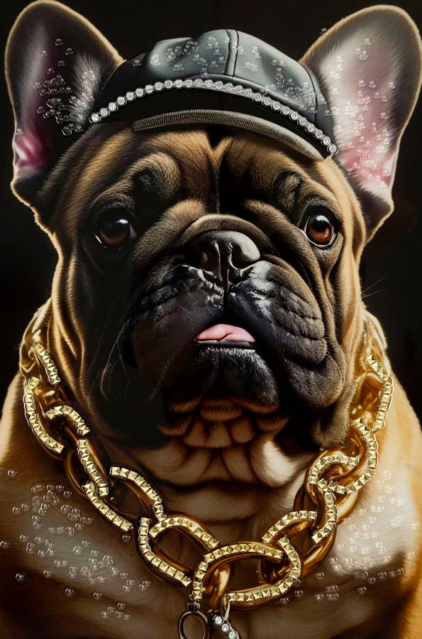 DIPINTO SU TELA LACCATO BULLY C/CORNICE - FERRETTI