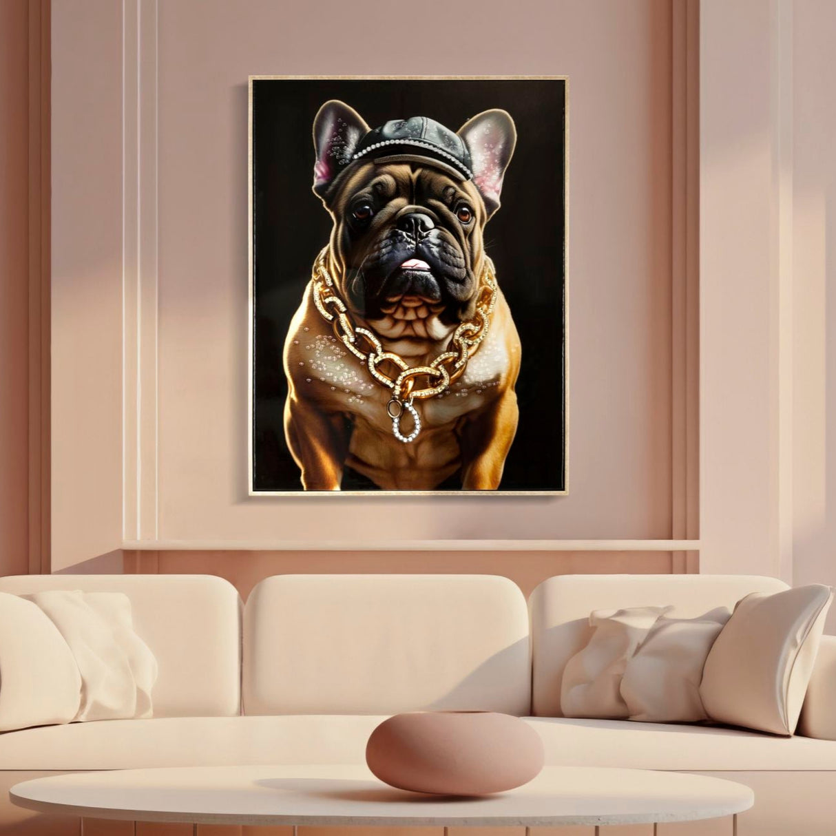 DIPINTO SU TELA LACCATO BULLY C/CORNICE - FERRETTI